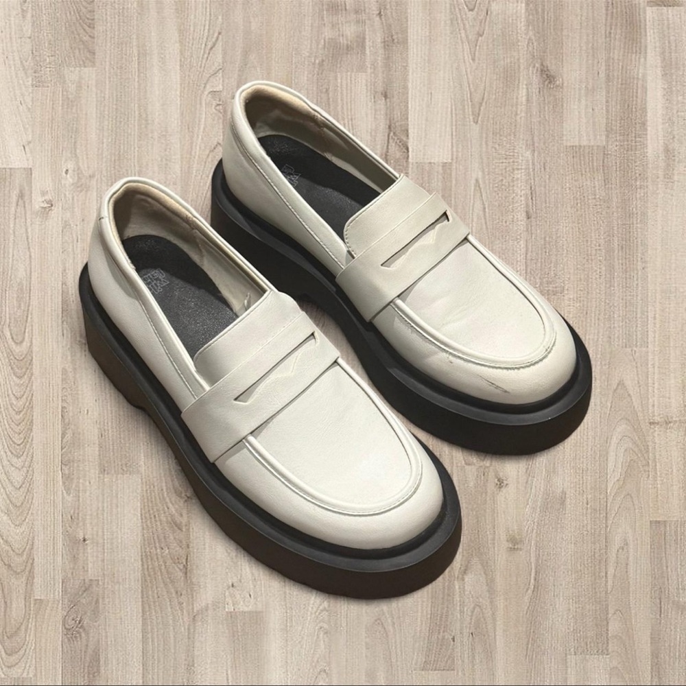 White Wild Fable Platform Loafers